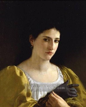  realismus - Dame mit Glove 1870 Realismus William Adolphe Bouguereau